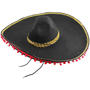 Mexické sombrero s brmbolcami